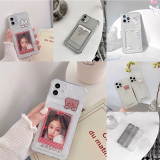 เคสใสใส่บัตรลายการ์ตูน น่ารัก สำหรับ รุ่น i7 i8 se2020 7plus 8plus  i11  i12 12pro 12promax i13 13promax