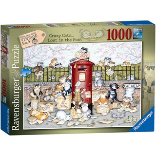 จิ๊กซอว์ Ravensburger - Crazy Cats... Lost in the Post 1000 piece  (ของแท้  มีสินค้าพร้อมส่ง)