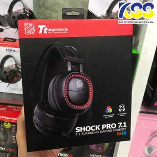 🛒✨ส่งเร็วที่สุด🚀🚀 Tt eSports Shock Pro RGB 7.1 Gaming Headset HT-SHK-DIECBK-25 รับประกันสินค้า 2 ปีพร้อมกล่อง