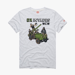 เสื้อยืดผ้าฝ้ายพิมพ์ลายแฟชั่น เสื้อยืด DIY WWE 2022 ใหม่ D-Generation X การแสดงความเคารพ "WCW Invasion" {|0