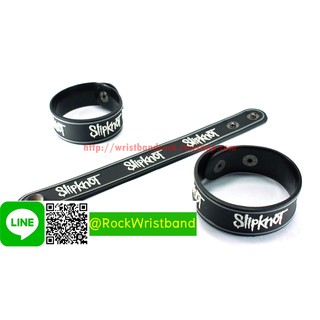 SLIPKNOT ขายริสแบนด์ สลิปน็อต SKT18NA Wristband สายรัดข้อมือวงร็อค