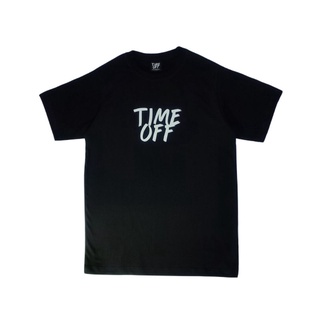 เสื้อยืด พิมพ์ลาย Brush BLACK TIMEOFFS-5XL