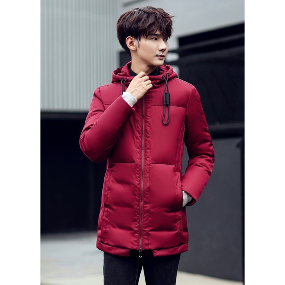 KD16 โค้ทสีแดงมีฮู๊ด