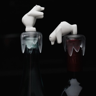 Qualydesign(ควอลี่ดีไซน์) ที่ปิดขวดไวน์ ที่อุดขวด และเครื่องดื่ม - Qualy Bottoms up Bear - Bottle Stopper QL10253