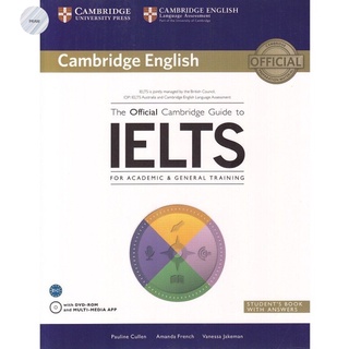 CAMBRIDGE OFFICIAL GUIDE TO IELTS: STUDENTS BOOK WITH ANSWERS &amp; DVD-ROM(ENG)💥หนังสือใหม่ มือ1