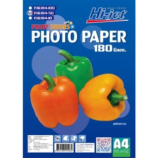 Hi-jet กระดาษโฟโต้ ผิวมัน Inkjet Fruit Series Glossy Photo Paper 180 แกรม A4 50 แผ่น