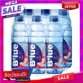 บลู น้ำดื่มผสมวิตามิน รสพีช ขนาด 500 มล. แพ็ค 6 ขวด Blue Vitamin Water Peach Flavor 500 ml x 6 Bottles