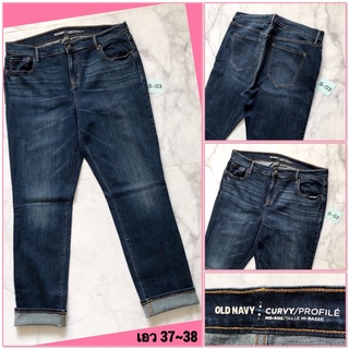 S#03 👖กางเกงยีนส์ผู้หญิง #OLDNAVY ➡️ CURVY PROFILE MID-RISE ขาเดฟผ้ายีนส์ยืด เอว37-38