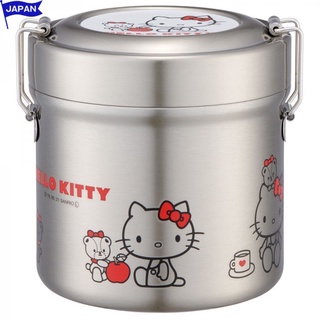 [ส่งตรงจากประเทศญี่ปุ่น] Hello Kitty Lunch Box สแตนเลสสูญญากาศ ข้าวกล่อง 600มล. ซานริโอ กลางแจ้ง ค่าย การเดินทาง #Kawaii