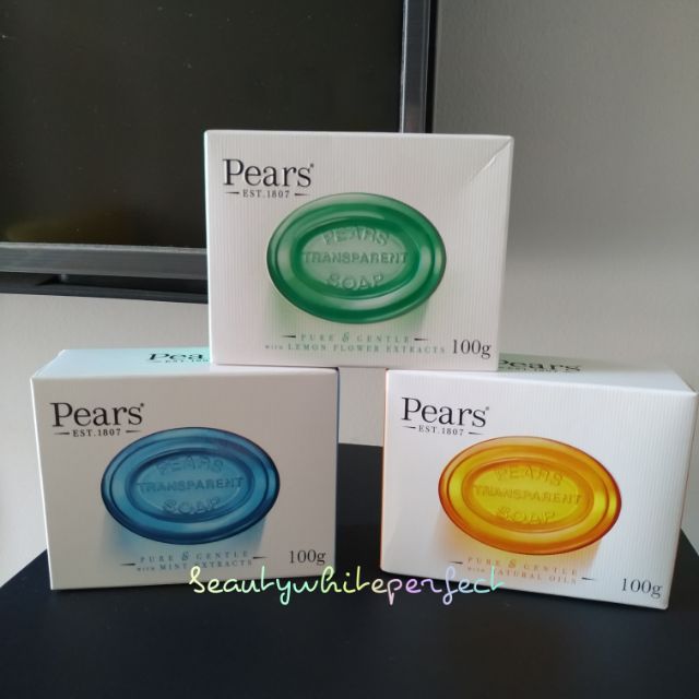 พร้อมส่ง 🍯 สบู่ แพร์ เพียว แอนด์ เจนเทิล 🧶Pears Transparent Soap (Pure & Gentle) 100 g.