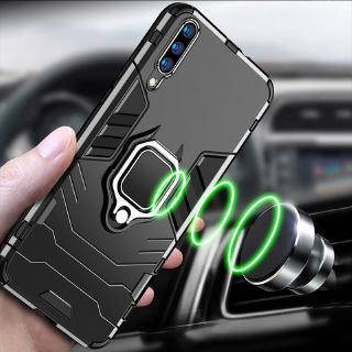 เคสมือถือกันกระแทกรถที่วางแหวนแม่เหล็ก Hybrid 2 IN1 Case Samsang Galaxy S8 S9 S10 S10E S10PLUS S9PLUS S8PLUS พลาสติกแข็ง + ซิลิโคนอ่อน TPU เคสโทรศัพท์ Stand Holder Car Ring Phone Case Cover