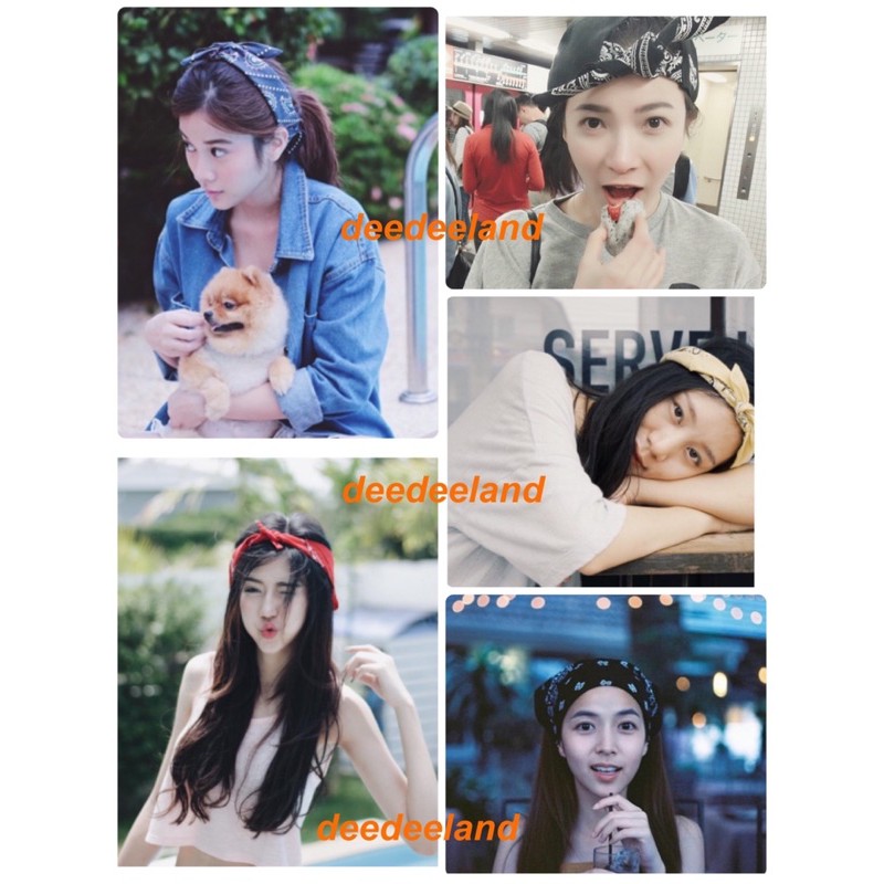 ผ้าเช็ดหน้า ผ้าโพกหัว ผ้าพันคอ ผ้าผูกผม ผ้าโพกผม ผ้าเช็ดหน้าวินเทจ 54x54cms. พร้อมส่ง