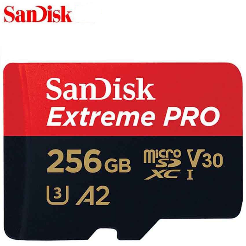 Memory Card 256GB Extreme PRO V30 A2 U3 C10 TF Micro SD Memory Card 256G + Adapter