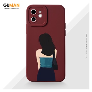 GUMAN เคสไอโฟน เคสซิลิโคนนุ่มขอบเหลี่ยมกันกระแทกการ์ตูนน่ารักตลก เคสโทรศัพท์ Compatible for iPhone 14 13 12 11 Pro Max SE 2020 X XR XS 8 7 6 6S Plus พลัส XYM911