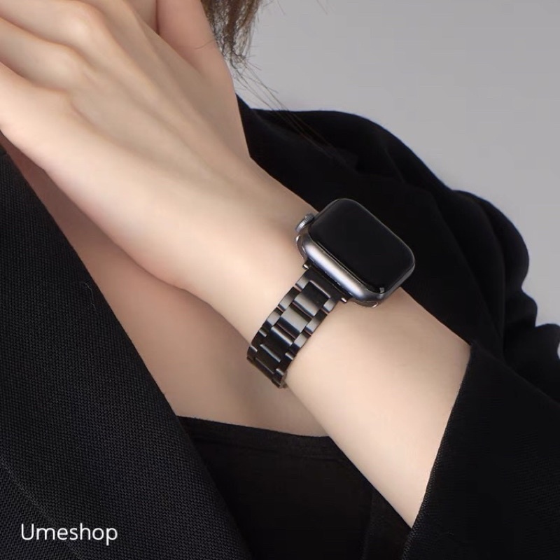 น้อยstain สายเหล็ก สำหรับ watch สาย watch ultra10 9 8 7 se 6 5 4 3   40/45/44mm บุคลิกภาพ สายนาฬิกา smart watch