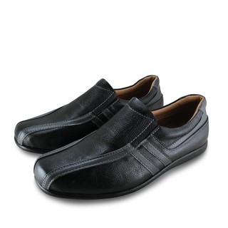 FREEWOOD CASUAL SHOES รองเท้าหนัง รุ่น 79-613  สีดำ  (BLACK)