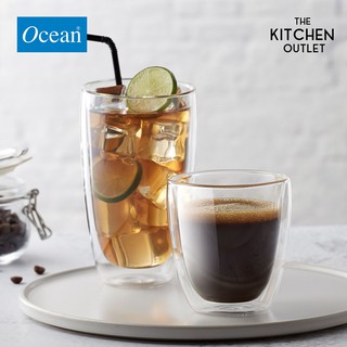 แก้ว 2 ชั้น แก้วกาแฟ DOPPIO Double Wall Ocean glass