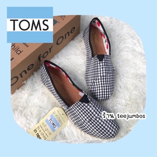 รองเท้า TOMS Original 🌵🍄 สินค้าพร้อมส่ง สก๊อต ลายในเชอรี่ ⛳️🗽🌏🌵🌸