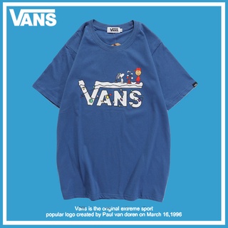 Vans Vance Snoopy เสื้อยืดลําลอง ผ้าฝ้าย แขนสั้น พิมพ์ลาย ทรงหลวม สําหรับผู้ชาย และผู้หญิง