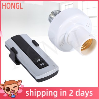 【Ready Stock】honglai Wireless Cap Remote Socket Holder Light Bulb Screw Control Switch E27 220V Lamp