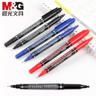 M&amp;G ปากกาเขียน CD 2 หัว 0.8 mm/2.8 mm มีสีน้ำเงิน, สีดำ และ สีแดง
