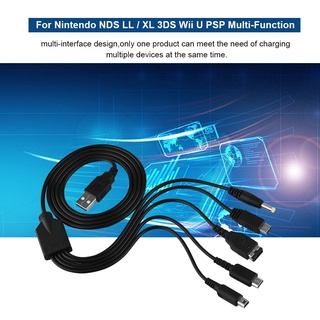 Ele 5 In 1 สายชาร์จ Usb อเนกประสงค์ สําหรับ Nintendo Nds Ll Xl 3DS Wii U Psp