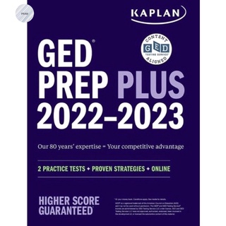 (เล่มจริง แท้ถูกลิขสิทธิ์)KAPLAN GED TEST PREP PLUS 2022-2023 : 2 PRACTICE TESTS + PROVEN STRATEGIES + ONLINE พร้อมส่ง