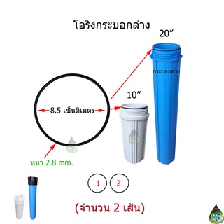 โอริงขอบกระบอก(ฝาล่าง) จำนวน 2 เส้น