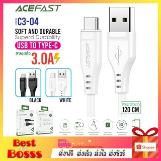 ACEFAST รุ่น C3-04 สายชาร์จ ไทป์ซี ชาร์จเร็ว 3A Max ยาว 1.2 เมตร Charging Data Cable C3-04 USB-A to USB-C