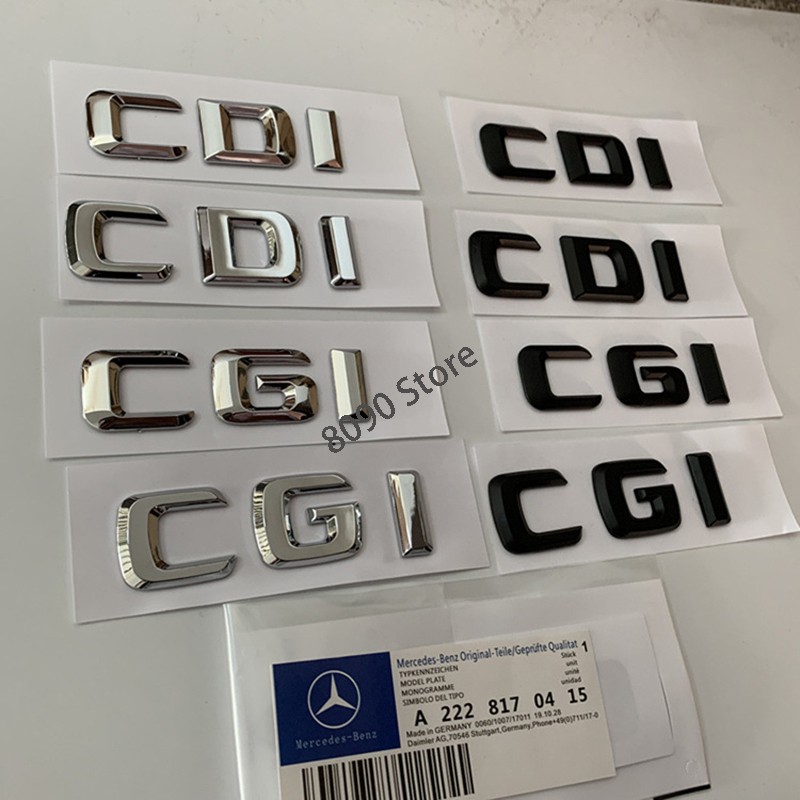 ดัดแปลงตัวอักษร CGI CDI Trunk Emblem Badge พลาสติก ABS รถด้านหลังสติกเกอร์สําหรับ Mercedes Benz W203 W204 W210 W211 SLS GLK W124 W168