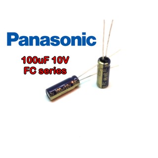 (20 ชิ้น) 100uF 10V PANASONIC FC ตัวเก็บประจุ ออดิโอเกรด ญี่ปุ่น