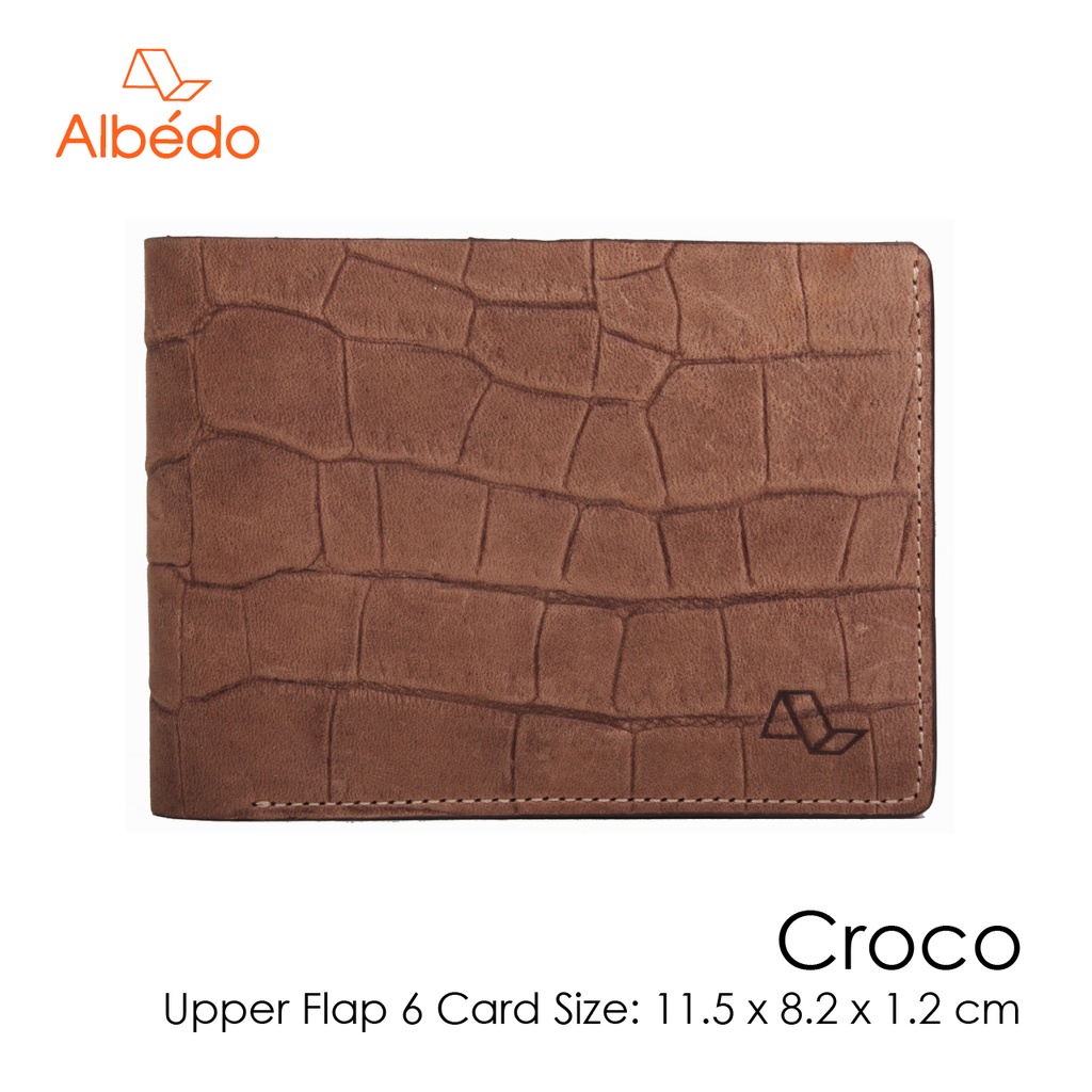 [Albedo] CROCO UPPER FLAP 9 CARD กระเป๋าสตางค์/กระเป๋าเงิน/กระเป๋าใส่บัตร รุ่น CROCO - CC40277