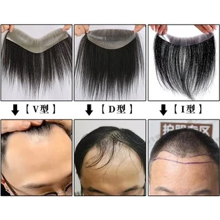 Toupee วิกผมสั้น 100% สไตล์ V สไตล์ I Style M สําหรับผู้ชาย 6"