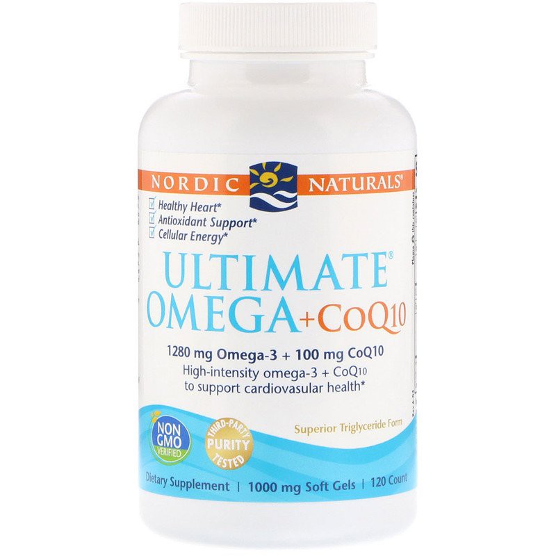 ✨Preorder✨ Nordic Naturals, Ultimate Omega + CoQ10, 1,000 mg, 120 Soft Gels🇺🇸
