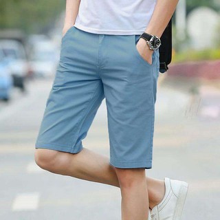 🎉กางเกงขาสั้น สามส่วนชาย ผ้าฝอกนิ่ม สวมใส่ได้ทุกสไตล์  Mens Casual shorts fashion Comfy style jeans รุ่นM🎉