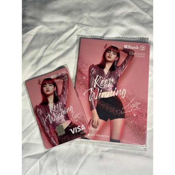 บัตรกสิกร กับสมุดบัญชี ลายลิซ่า kbank x blackpink