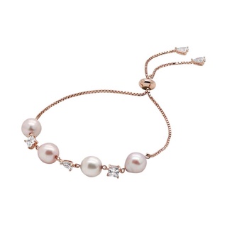 A.CEMI Fancy Pera Pearl Bracelet (BIG) สร้อยข้อมือมุกแท้ สร้อยข้อมือมุกแท้ ข้อมือเงินแท้ ชุบทอง 18K โรสโกลว์