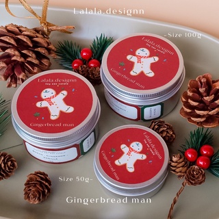 Gingerbread man Scented soy wax candle เทียนหอม by Lalala.designn