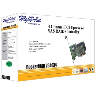 High Point RocketRAID 2640X4 4-Channel PCI-Express x4 SAS 3Gb/s RAIDController