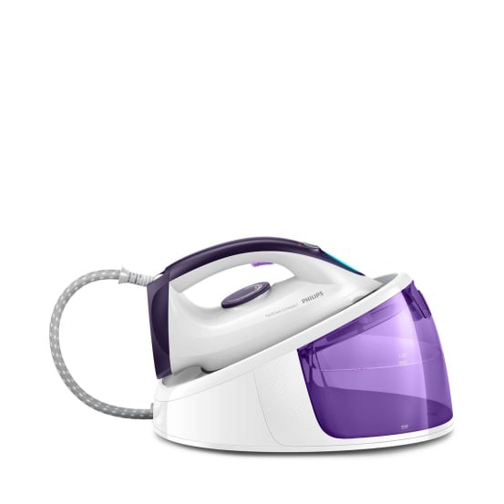 PHILIPS เตารีดแรงดันไอน้ำ FastCare Compact รุ่น GC6704 สีขาว-ม่วง 1.3 ลิตร 2400 วัตต์