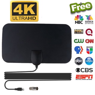 แอมพลิฟายด์เสาอากาศทีวีดิจิตอล HD ยาว 100 ไมล์รองรับทีวี 1080p Amplified HD Digital TV Antenna