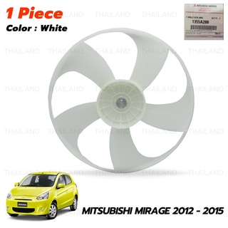 ใบพัดลมหม้อน้ำ ของแท้ 1 ชิ้น สีขาว สำหรับ Mitsubishi Mirage G4 Hatchback,Attrage Sedan ปี 2012-2015