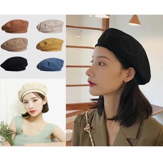 (PP) หมวกผ้าทรงเบเรต์ Beret มีเชือกปรับขนาดได้