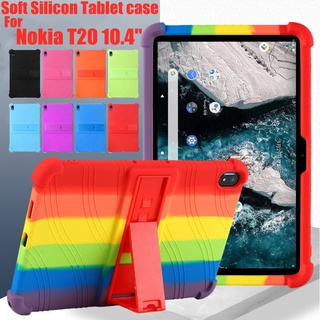 Nokia T20 10.4 Nokia T20 Case TA-1397 TA-1394 TA-1392 Soft Silicon Case Stand Cover Back Protective Tablet Cover Protect Shell