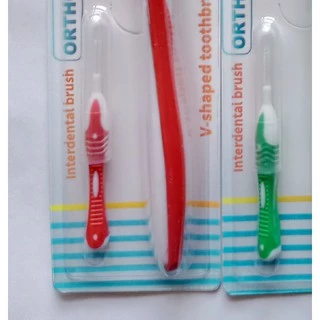 🦷🦷แปรงจัดฟัน toothbrush Soft ฟรีที่ครอบและแปรงสำหรับซอกฟัน👍🏻👍🏻