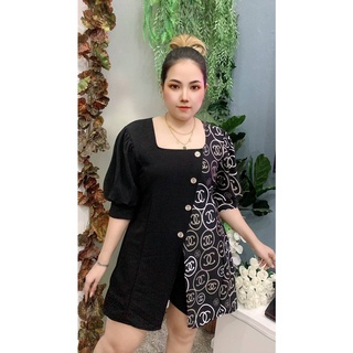 🔥Plussize🔥ชุดเซทเสื้อ+กางเกงคนอ้วน🔥 อก.. ฟรีไซส์ 38-50   เอว...36-48