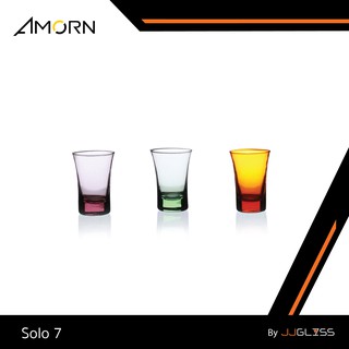 JJGLASS - ( AMORN )  Solo 7  - แก้วน้ำ แก้วแฮนด์เมท