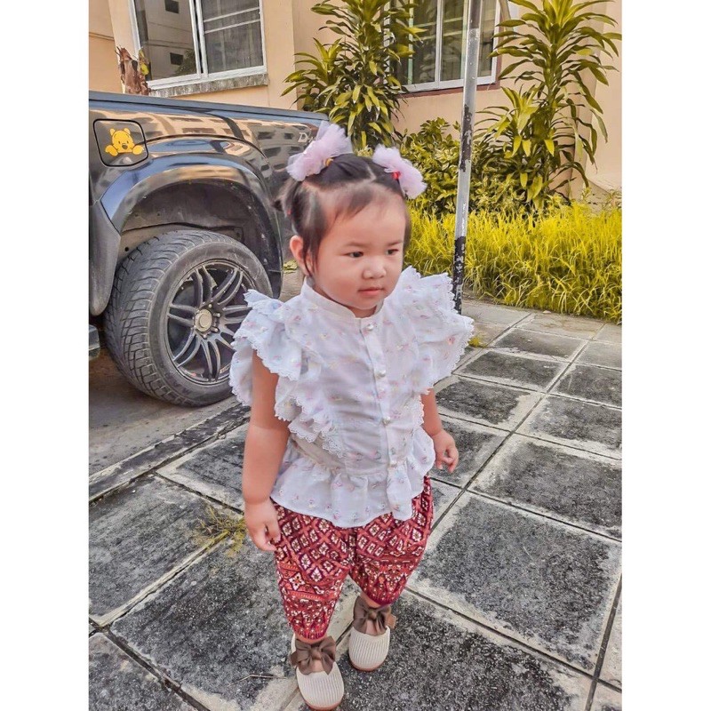 เสื้อลูกไม้ปีกหงส์เด็ก ราคาประหยัด🌸🌼🌷🌹🌻