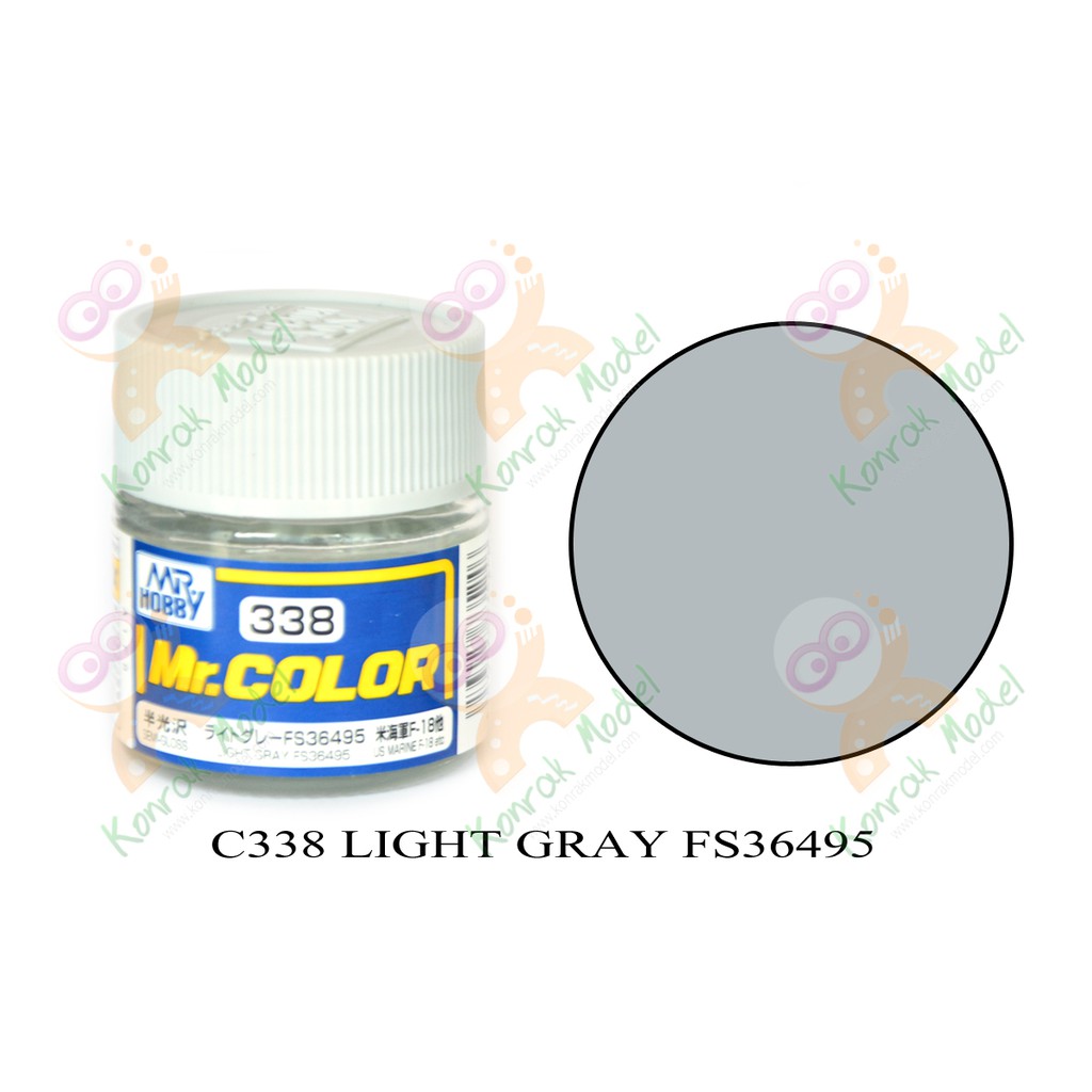 สีสูตรทินเนอร์ Mr.hobby Mr.color C338 Light Gray FS36495 Semi-Gloss 10ml