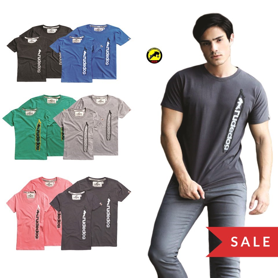 rudedog T-shirt เสื้อยืด รุ่น Zipper รวมสี (LIMITED EDITION) แฟชั่น คอกลม ลายสกรีน ผ้าฝ้าย cotton ฟอ